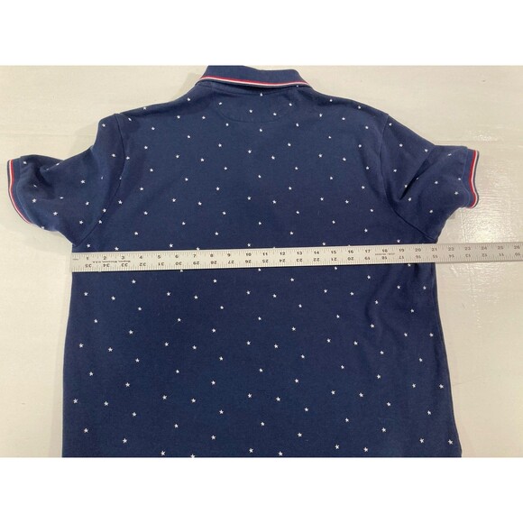 Polo Ralph Lauren Shirt Men’s M Blue Star Print Classic Fit Polo Preppy Golf - Picture 9 of 10